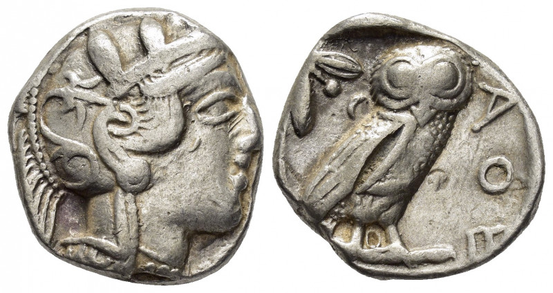 ATTICA. Athens.(Circa 454-404 BC).Tetradrachm.

Obv : Helmeted head of Athena to...