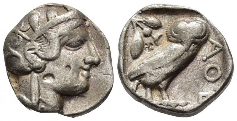 ATTICA. Athens.(Circa 454-404 BC).Tetradrachm.

Obv : Helmeted head of Athena to...