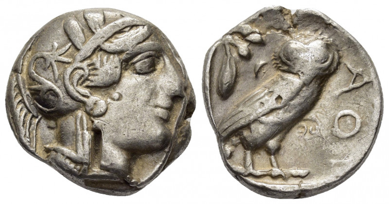 ATTICA. Athens.(Circa 454-404 BC).Tetradrachm.

Obv : Helmeted head of Athena to...