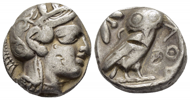 ATTICA. Athens.(Circa 454-404 BC).Tetradrachm.

Obv : Helmeted head of Athena to...