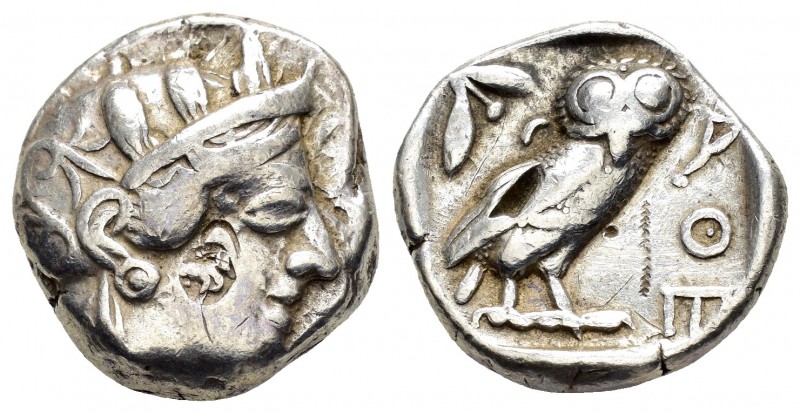 ATTICA. Athens.(Circa 454-404 BC).Tetradrachm.

Obv : Helmeted head of Athena ...