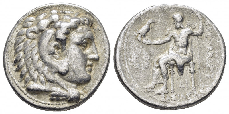 KINGS of MACEDON. Alexander III.(336-323 BC).Uncertain(Side?).Tetradrachm.

Ob...