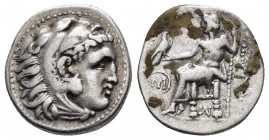 KINGS of MACEDON. Alexander III.(336-323 BC).Sardes.Drachm.

Obv : Head of Herakles right, wearing lion skin.

Rev : ΑΛΕΞΑΝΔΡΟΥ.
Zeus seated left...
