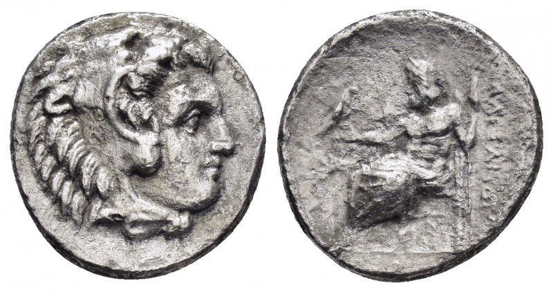 KINGS MACEDON. Alexander III.(336-323 BC).Uncertain. Drachm.

Obv : Head of He...
