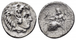 KINGS MACEDON. Alexander III.(336-323 BC).Uncertain. Drachm.

Obv : Head of Herakles right, wearing lion skin.

Rev : AΛΕΞΑΝΔΡΟΥ.
Zeus seated lef...