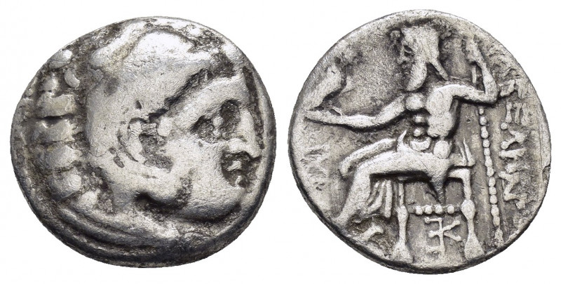 KINGS of MACEDON. Alexander III.(336-323 BC).Kolophon. Drachm.

Obv : Head of ...