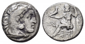 KINGS of MACEDON. Alexander III.(336-323 BC).Mylasa. Drachm.

Obv : Head of Herakles right, wearing lion skin.

Rev : AΛΕΞΑΝΔΡΟΥ.
Zeus seated lef...