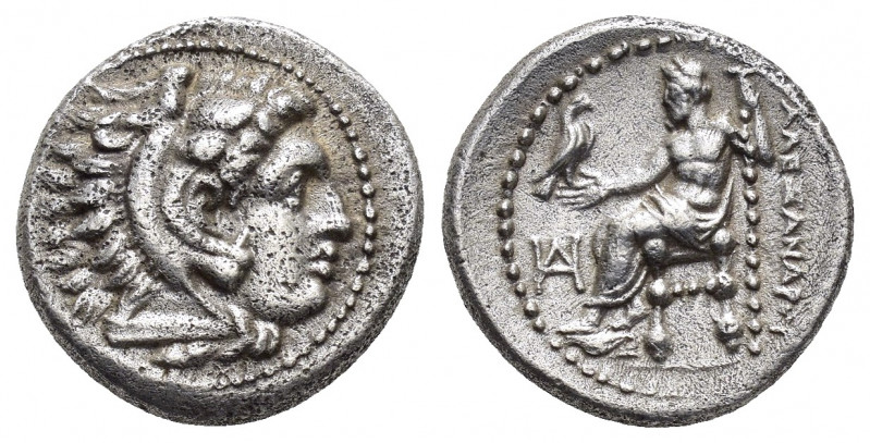 KINGS of MACEDON. Alexander III.(336-323 BC).Miletos.Drachm.

Obv : Head of He...