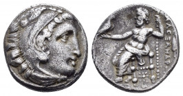KINGS of MACEDON. Alexander III.(336-323 BC).Colophon.Drachm.

Obv : Head of Herakles right, wearing lion skin.

Rev : AΛEΞANΔPOY.
Zeus seated le...
