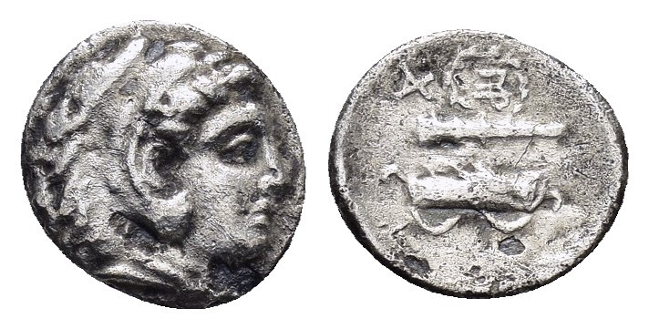 KINGS of MACEDON. Alexander III.(336-323 BC).Babylon.Obol.

Obv : Head of Herakl...