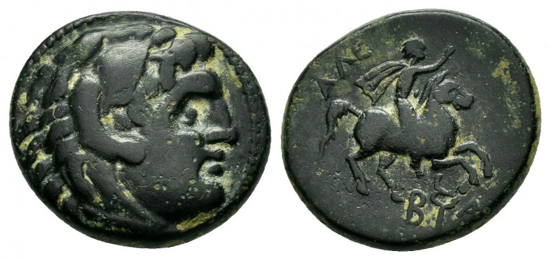 KINGS of MACEDON.Alexander III.(336-323 BC).Uncertain in Macedon.Ae.

Obv : Head...