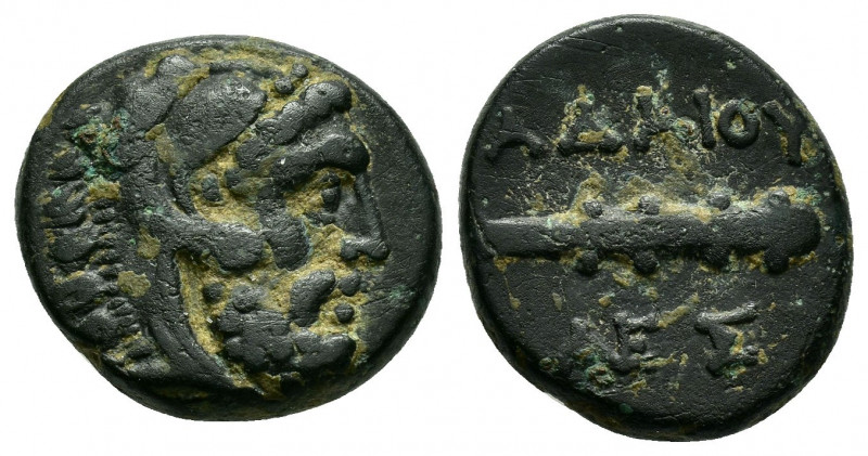 KINGS of THRACE.Adaios.(Circa 275-225 BC).Ae.

Obv : Head of bearded Herakles to...