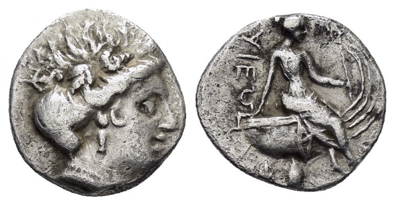 EUBOEA.Histiaea.(Circa 196-146 BC).Tetrobol.

Obv : Head of nymph Histiaea to ri...