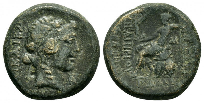 BITHYNIA. Nicomedia.C. Papirius Carbo (62-59 BC).Ae.

Obv : NIKOMHΔΕΩN.
Laureate...