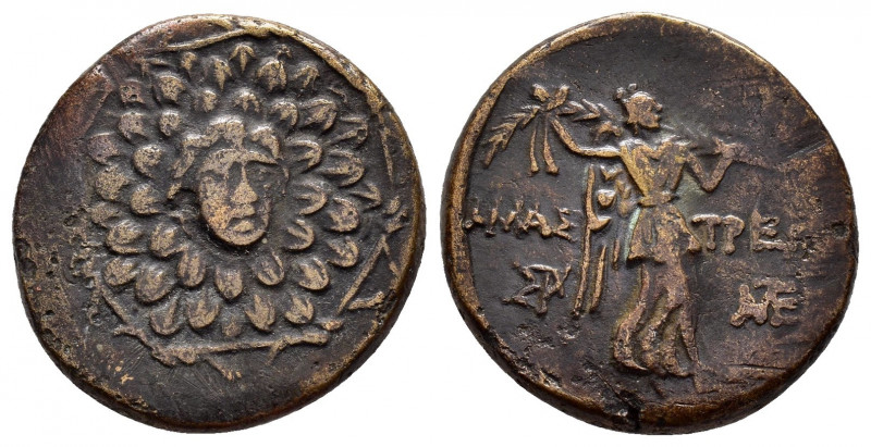 PAPHLAGONIA.Amastris.(Circa 85-65 BC). Ae.

Obv : Aegis with Gorgon's head at ce...