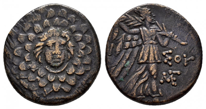 PONTOS.Amisos.(Circa 105-63 BC).Ae.

Obv : Aegis with Gorgon's head at center.

...