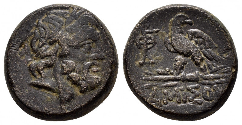 PONTOS.Amisos.Mithradates VI.(Circa 85-65 B)C.Ae.

Obv : Laureate head of Zeus r...