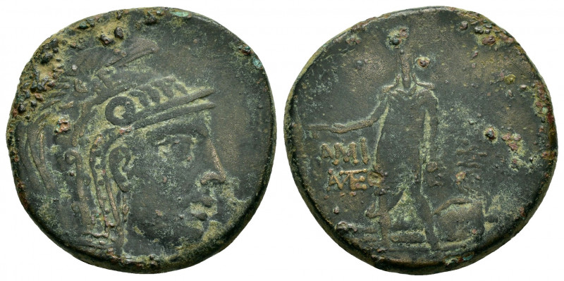 PONTOS.Amisos.Time of Mithradates VI.(Circa 105-90 or 90-85 BC). Ae.

Obv : Helm...