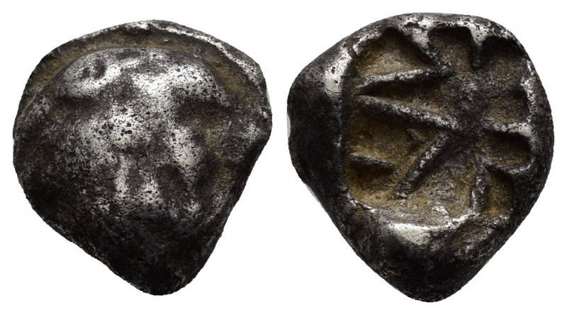 MYSIA.Parion.(5th century BC).Drachm . 

Obv : Facing gorgoneion with large ears...