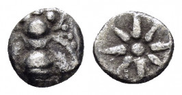 IONIA.Ephesos.(Circa 500-450 BC).Obol.

Obv : Bee.

Rev : Star with eight rays.
SNG Tubingen 2759; SNG Kayhan 135.

Condition : Nicely toned.Nearly ve...