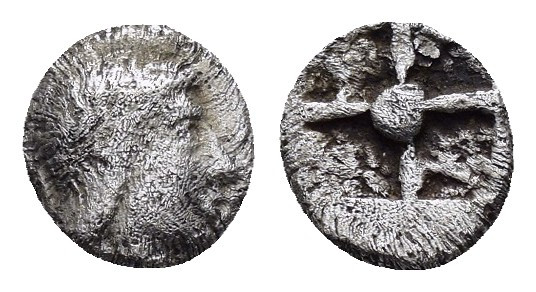 IONIA.Kolophon.(350 BC).Tartemorion.

Obv : Head of Apollo to right.

Rev : Incu...