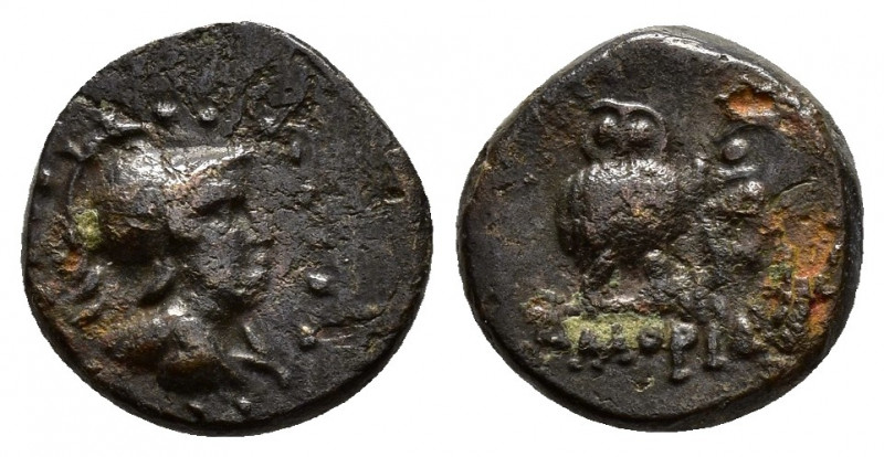 ΙΟΝIA.Herakleia ad Latmon.(2nd Century BC).Ae.

Obv : Head of Athena right, wear...