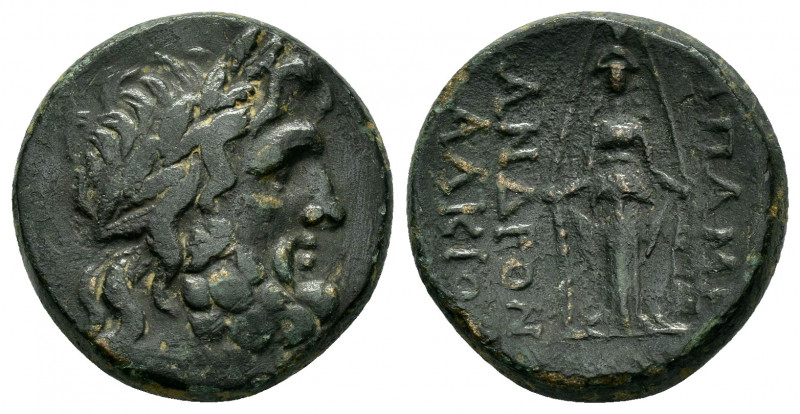 PHRYGIA. Apameia.(Circa 100-50 BC).Ae.

Obv : Head of Zeus right, wearing oak wr...