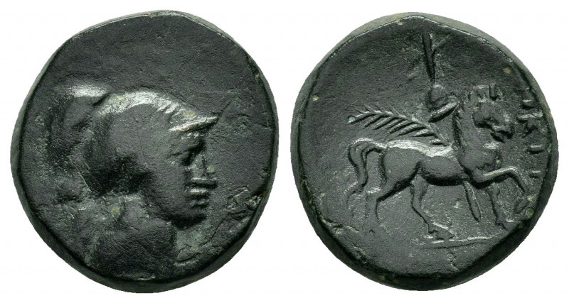 PHRYGIA.Epikteteis.(2nd-1st centuries BC).Ae.

Obv : Helmeted and draped bust ri...