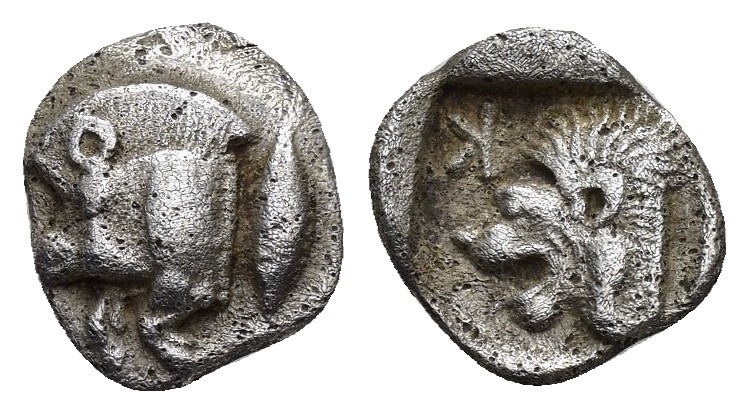 MYSIA.Kyzikos.(Circa 450-400 BC).Obol.

Obv : Forepart of boar left, tunny upwar...