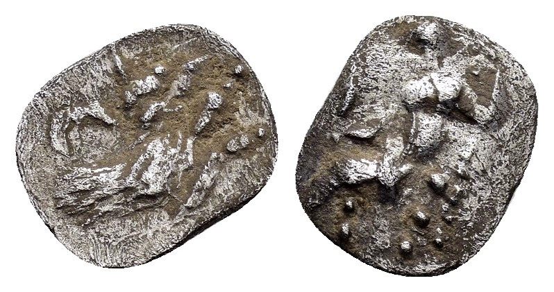 LYCAONIA.Laranda.( Circa 324-323 BC).Obol.

Obv : Λ.
Forepart of a wolf to right...