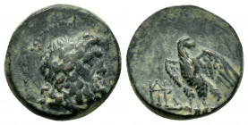 KINGS of GALATIA. Deiotaros.(Circa 63-59/8 BC).Ae.

Obv : Laureate head of Zeus right.

Rev : Eagle, with head right and wings spread, standing left o...