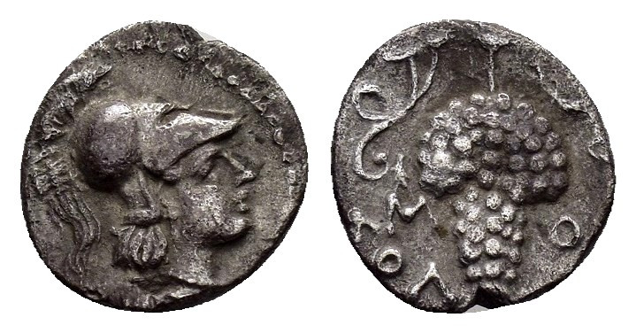 CILICIA.Soloi.(Circa 410-375 BC).Obol.

Obv : Helmeted head of Athena to right.
...