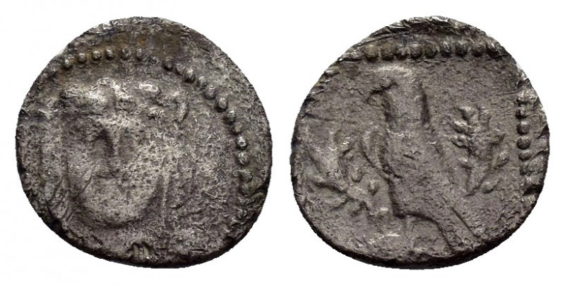 CILICIA.Uncertain.(4th century BC).Obol.

Obv : Facing head of Herakles, wearing...