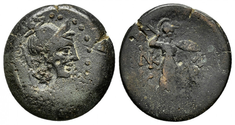 CILICIA.Soloi-Pompeiopolis.(Circa 200-0 BC).Ae.

Obv : Θ.
Bust of Artemis to rig...