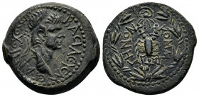 KINGS of COMMAGENE.Antiochos IV .(38-72).Ae.

Obv : ΒΑΣΙΛΕΥΣ ΜΕ AΝΤΙΟΧΟΣ ΕΠΙ.
Diademed and draped bust of Antiochos IV to right.

Rev : ΚΟΜΜΑΓΗΝΩΝ.
Sc...