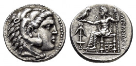 SELEUKID KINGDOM. Seleukos I.(312-281 BC).Hemidrachm.

Obv : Head of Herakles right, wearing lion skin.

Rev : ΑΛΕΞΑΝΔΡΟΥ.
Zeus seated left on throne,...