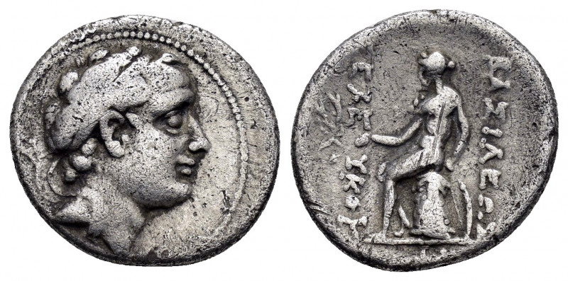 SELEUKID KINGS of SYRIA.Seleukos IV.(187-175 BC).Soli.Drachm . 

Obv : Diademed ...