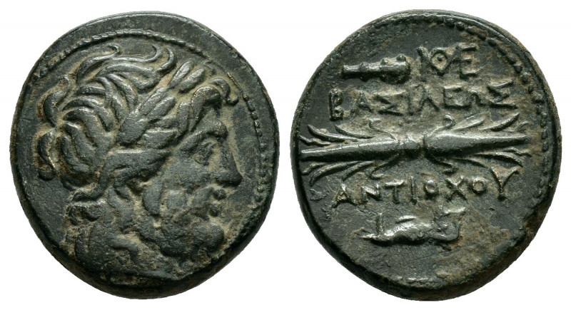 SELEUKID KINGDOM. Antiochos I.(281-261 BC).Antioch on the Orontes.Ae.

Obv : Lau...