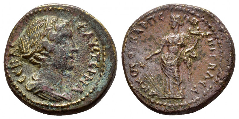 PHRYGIA.Eukarpeia.Faustina II.(147-176). Ae. 

Obv : ΦΑVϹΤƐΙΝΑ ϹƐΒΑϹ.
Draped bus...