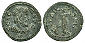 PHRYGIA.Laodicea ad Lycum.Pseudo-autonomous.(Circa 200-268).Ae. 

Obv : ΞΕΥC ΑCΕΙC.
Diademed and draped bust of Zeus Aseis to right.

Rev : ΛΑΟΔΙΚΕΩΝ....