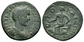 PHRYGIA.Ococleia.Gordian III.(238-244).Ae.

Obv : ΑΥΤ Κ Μ ΑΝ ΓΟΡΔΙΑΝΟϹ.
Laureate, draped and cuirassed bust to right.

Rev : ΟΚΟΚΛΙƐΩΝ.
Cybele seated ...