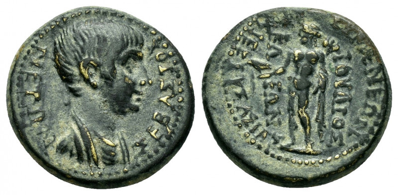 PHRYGIA.Eumenea.Nero.(54-68).Ae. 

Obv : ΝΕΡΩΝ ΣΕΒΑΣΤΟΣ.
Draped bust to right.

...