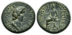 PHRYGIA.Cotiaeum.Pseudo-autonomous.Time of Galba.(68-69).Ae.

Obv : ΣΥΝΚΛΗΤΟΝ ΚΟΤΙΑΕΙΣ.
Laureate and draped bust of Senate to right.

Rev : EΠI K...