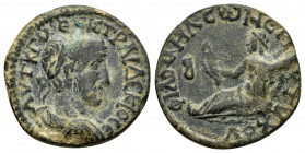 PHRYGIA.Philomelion .Traianus Decius.(249-251).Ae.

Obv : ΑVΤ Κ Γ ΜEС Κ ΤΡΑΙ ΔEΚΙΟ СE.
Laureate, draped and cuirassed bust right.

Rev : ΦΙΛΟΜΗΛE...