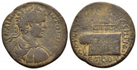 PONTUS.Amaseia.Caracalla(198-217).Ae.

Obv : AV KAI M AVΡ ANTΩNINOC.
Bronze.Bare-headed, draped, and cuirassed bust right.

Rev : AΔP CEY ANT A-M...