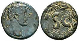 SYRIA.Seleucis and Pieria.Antioch. Augustus.(27 BC-14).Ae.

Obv : AVGVST TR POT.
Bare head of Augustus to right.

Rev : S C, within large wreath.
McAl...