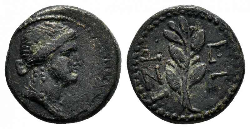 SYRIA.Seleucis and Pieria.Antioch.Pseudo autonomous Issue.Ae.

Obv : Head of Apo...