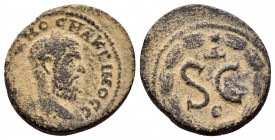 SYRIA.Seleucis and Pieria.Antioch.Macrinus.(217-218).Ae.

Obv : AVT K M O CЄ MAKPI[NOC CЄ.
Laureate and draped bust to right.

Rev : Large SC within l...