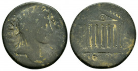 PHRYGIA. Docimeum.Pseudo-autonomous.Time of the Antonines (138-192). Ae.

Obv: IEPA BOYΛH.
Veiled, laureate and draped bust of Boule to right.

Rev: Δ...