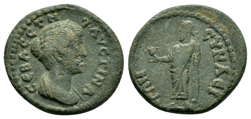 PHRYGIA.Synnada.Faustina II.( 147-175 ). Ae.

Obv : ΦΑYϹΤЄΙΝΑ ϹЄΒΑϹΤΗ.
Draped bu...